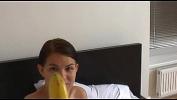 Video porn new How to colon Young brunette girl teaches using a banana