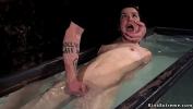 Download video sex new Tied up brunette slave Juliette March made to kneeling while master rubbing her pussy then he pushed her in water bondage in glass steel cage fastest of free