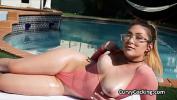 Download video sex new Curvy Serena oiled in the pool but fucked indoors online high quality