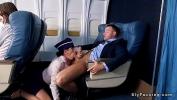 Video porn 2021 Brunette stewardess Nikki Knightly sneak between seats and gives handjob and blowjob to big cock passanger HD