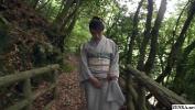 Video porn Amazingly beautiful JAV milf Akemi Horiuchi in a kimono flashes her lower body while outdoors in a forest before kneeling to perform a blowjob in HD with English subtitles