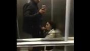 Video sex hot elevator blowjob