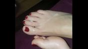 Video sexy Cumshot on feet soles red nails HD online